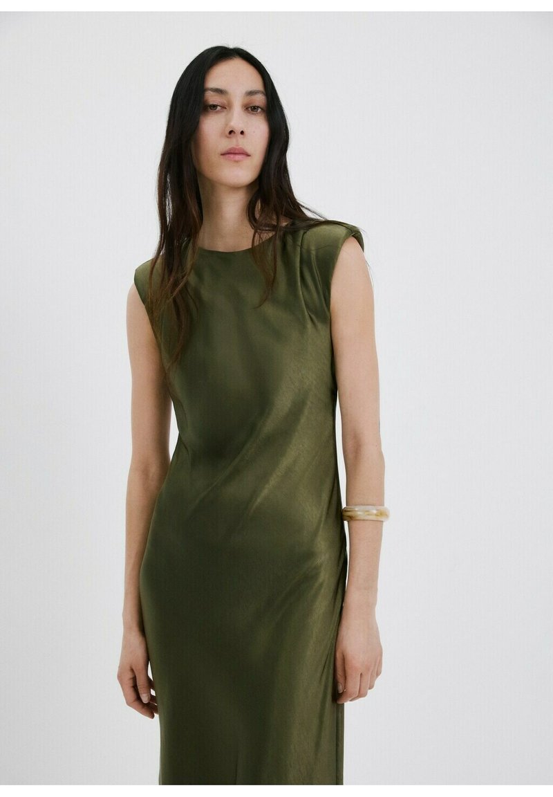 mango green silk dress Maxi mango summer dresses