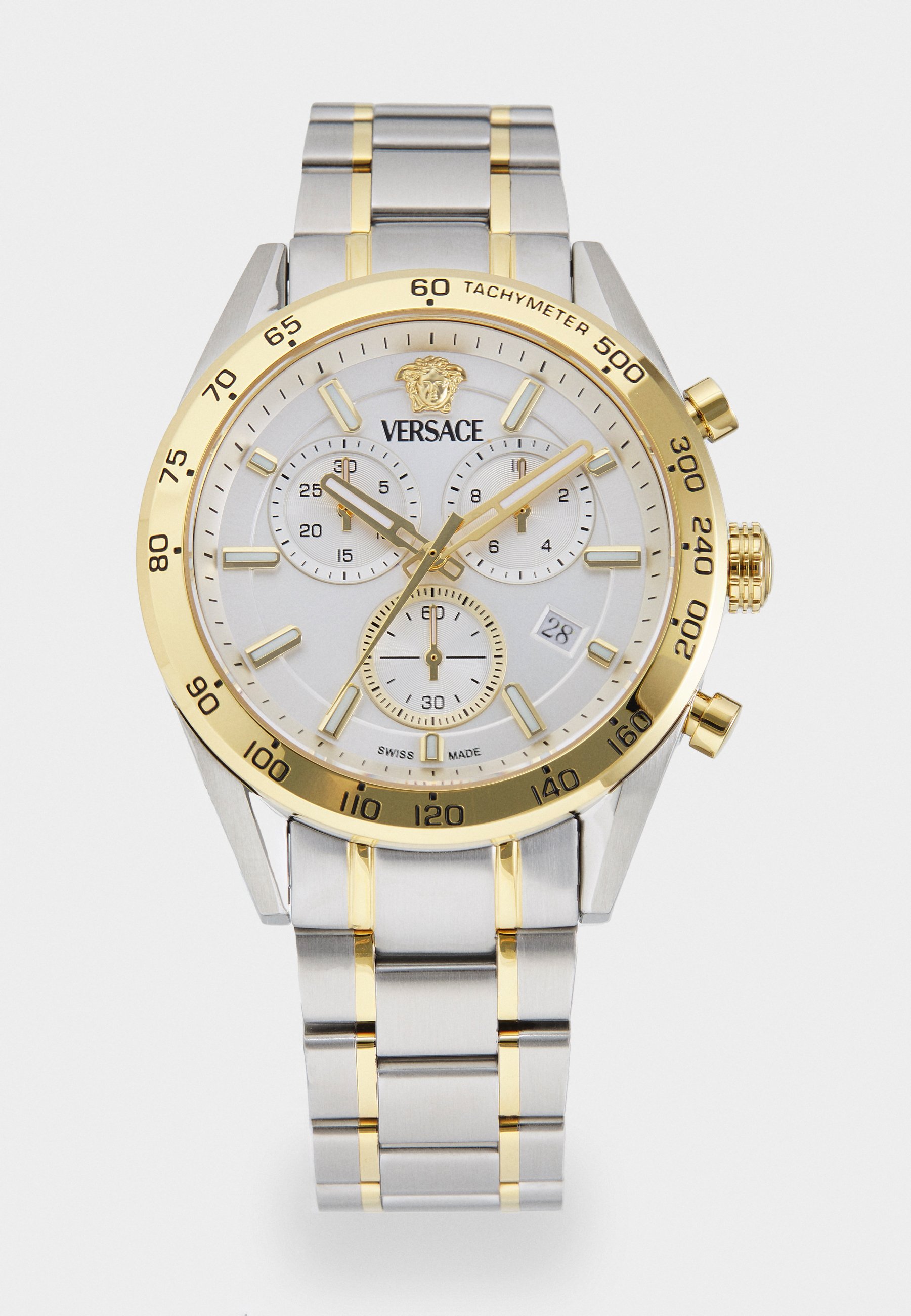 Versace V CODE - Chronograph watch - silver-coloured - Zalando.co.uk