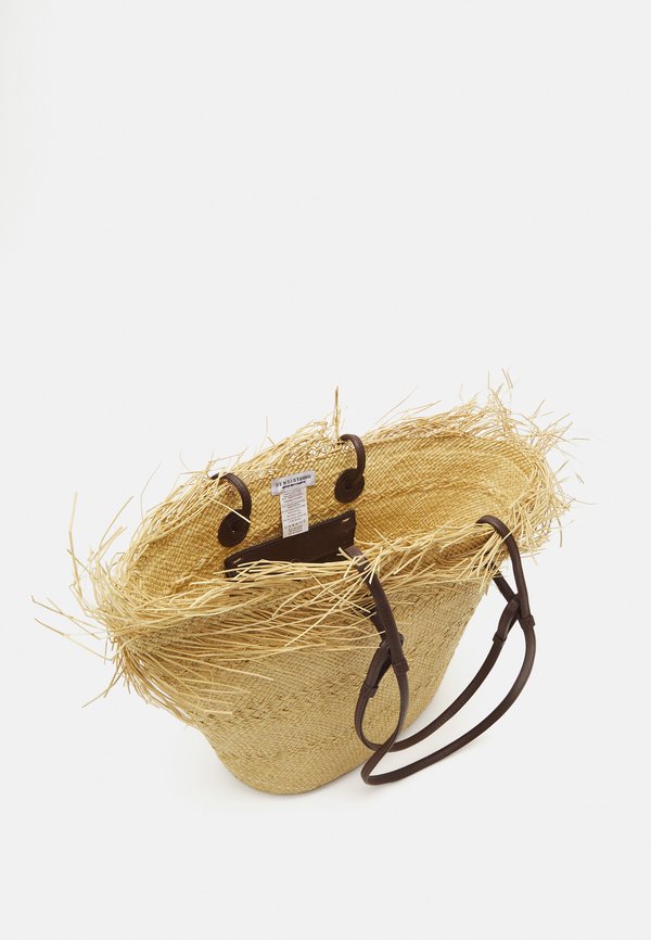 MEDIUM BASKET WITH FRAYED BORDER - Handbag2