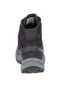 Scarponi da trekking neri con tomaia texturizzata, accenti grigi, collare imbottito e suola in gomma robusta progettata per garantire trazione.