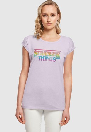 STRANGER THINGS - RAINBOW DOT LOGO   - Print T-shirt - lilac