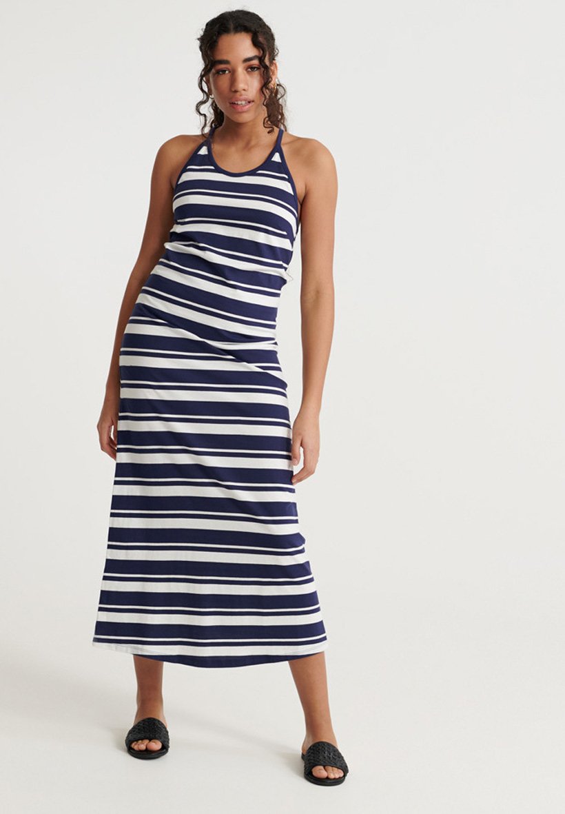 navy blue summer maxi dress
