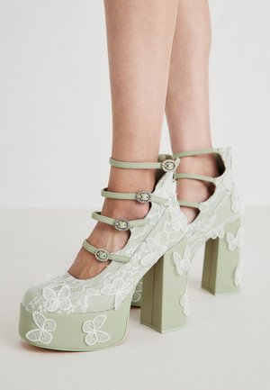 Koi Footwear WILD LOTUS - Platform magas sarkúk - green