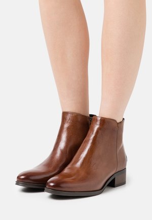 LEATHER - Ankelboots - cognac