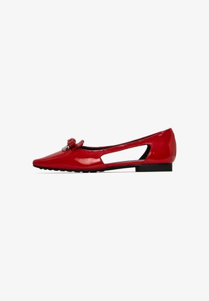 Cesare Gaspari, FLATS – BOW DETAIL - Ballerines - red
