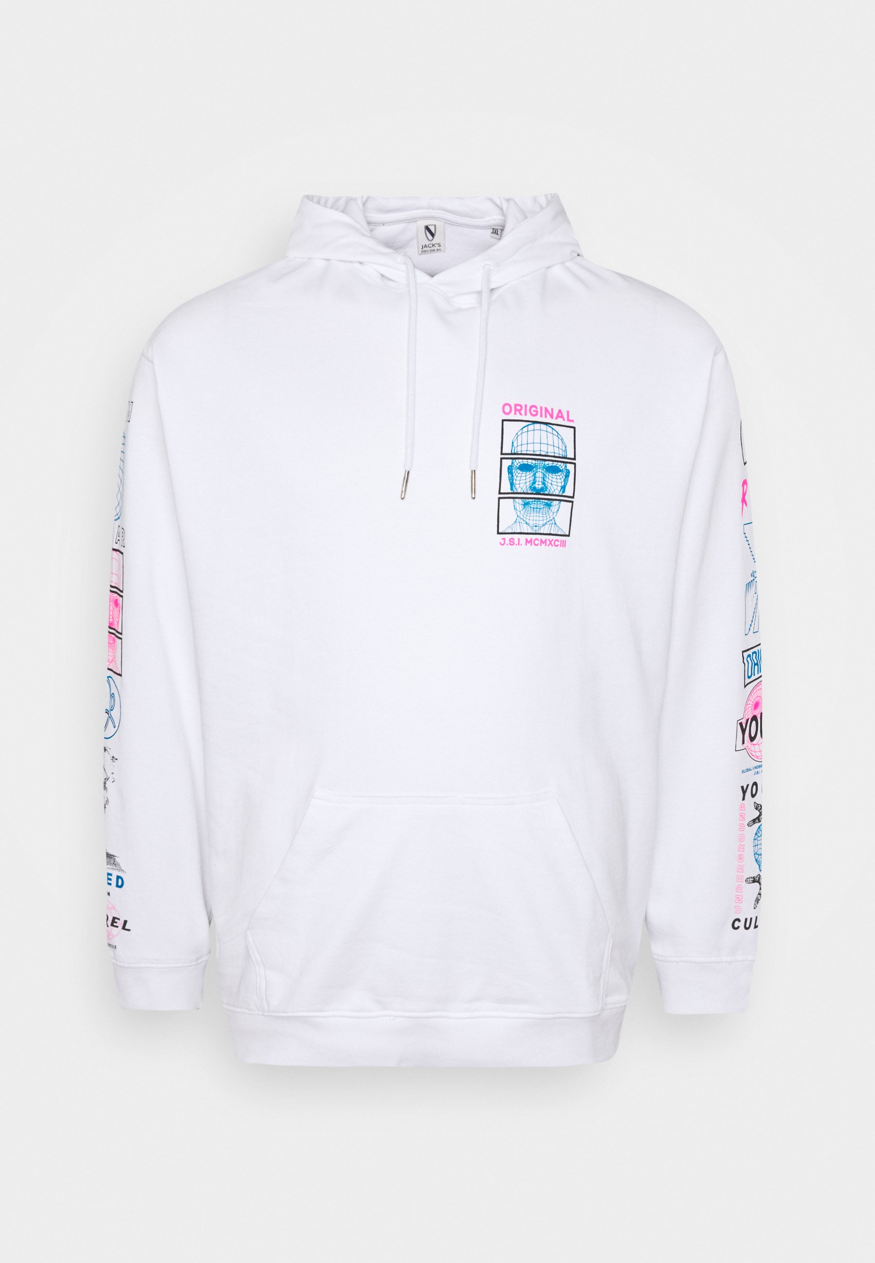 Jack S Sportswear Printed Hoodie Hoodie White Hvit Zalando No