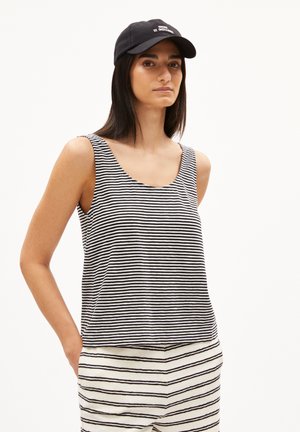 ARMEDANGELS MINAAMI LOVELY STRIPES - Top - black oatmilk