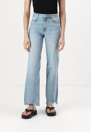 ONLJUICY WIDE - Wide leg - light blue denim