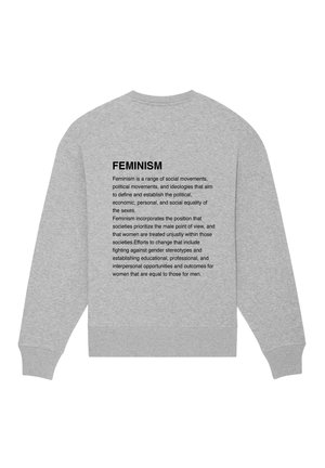 Mira Paris FEMINISM BACK UNISEX CLASSIC - Sweatshirt - light grey