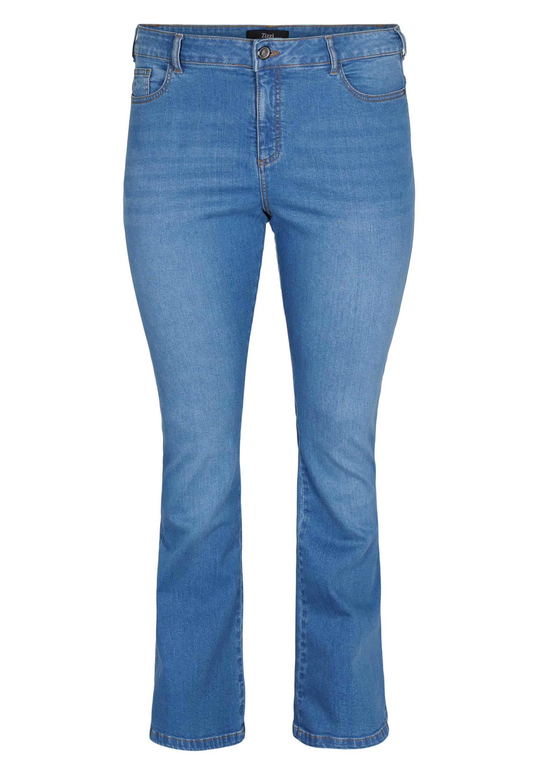 Zizzi ELLEN - Bootcut jeans - light 