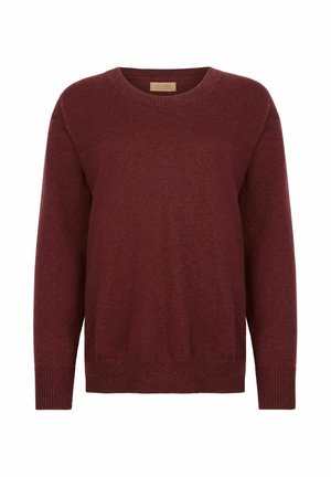 Bordeaux crew-neck sweater med lange ærmer. Fremstillet af et blødt, struktureret stof. Ribbet manchetter og kant for en tætsiddende pasform.
