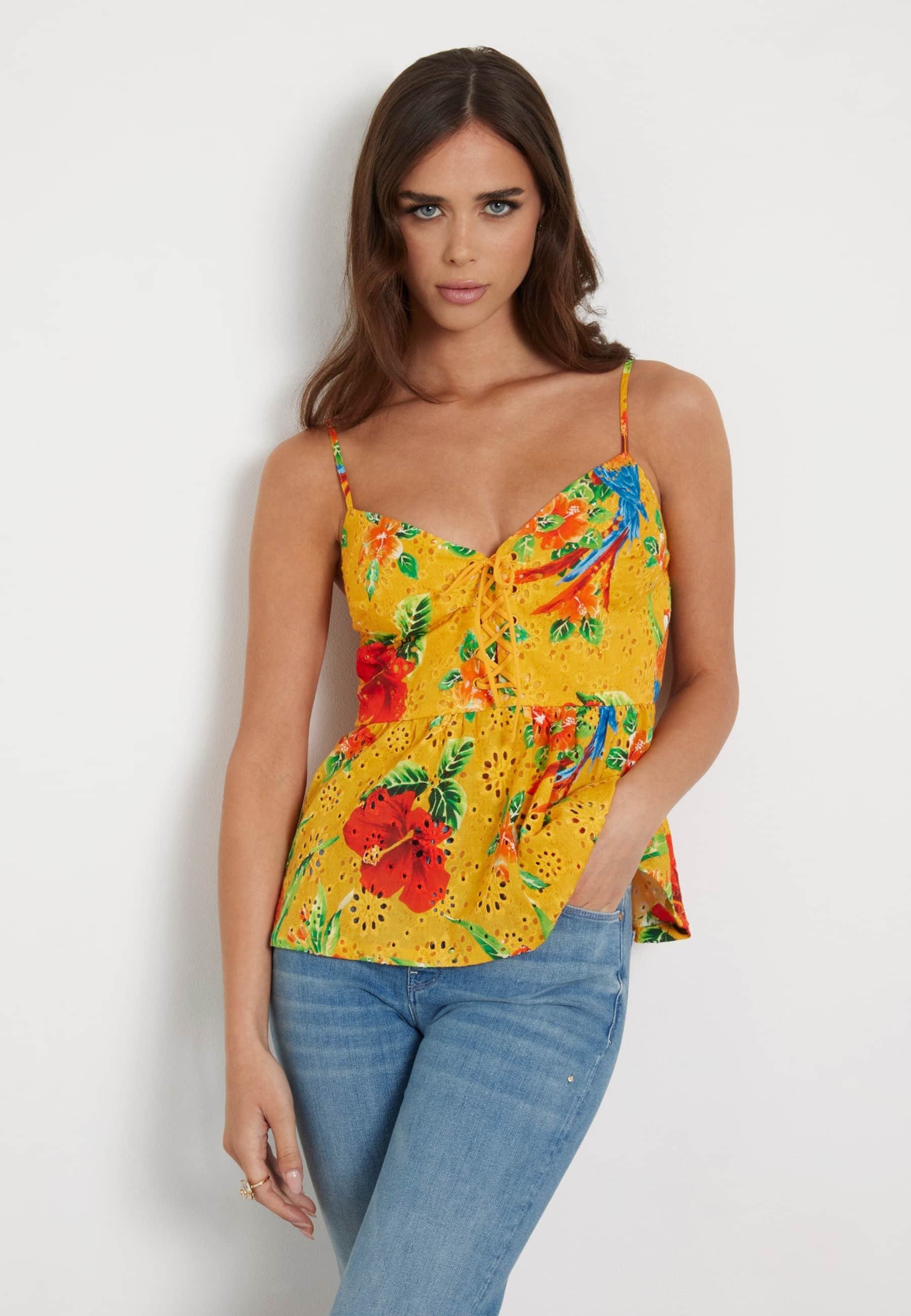 yellow guess top