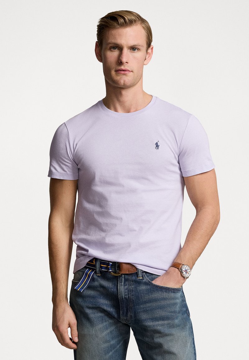 Polo Ralph Lauren CUSTOM SLIM FIT JERSEY CREWNECK T-SHIRT - Basic póló - flower purple
