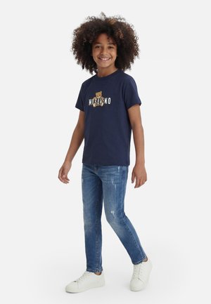 MOSCHINO UNISEX - T-shirt con stampa - blu navy