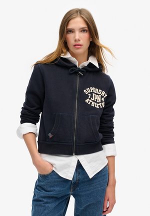Superdry ATHLETIC ESSENTIALS  - Zip-up sweatshirt - eclipse navy
