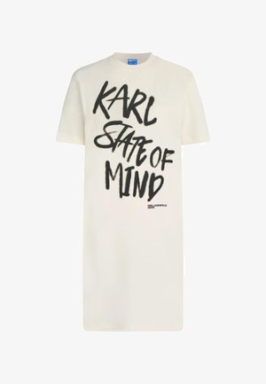 Karl Lagerfeld Jeans, KARL QUOTE - Robe en jersey - egret
