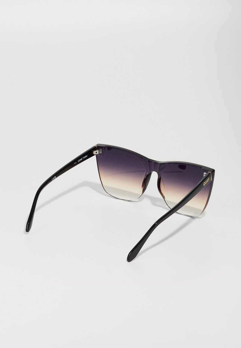 QUAY AUSTRALIA COME THRU - Sunglasses - black/dusk poppy 