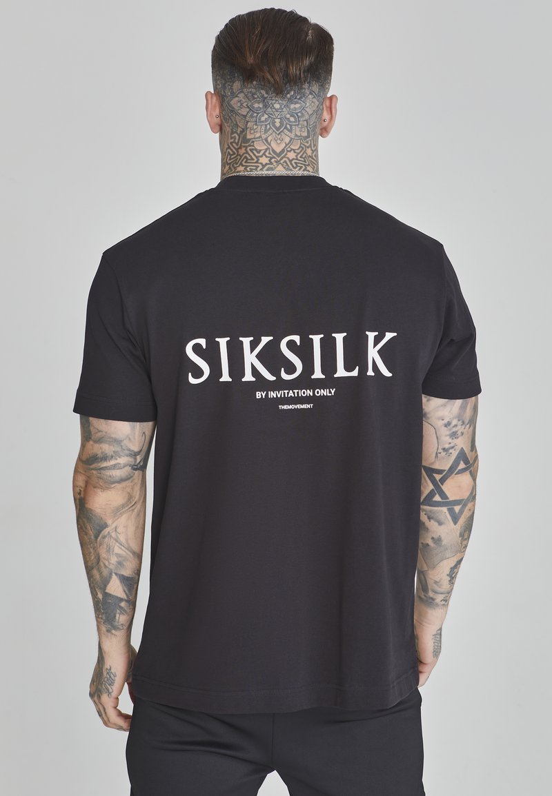 SIKSILK MUSCLE FIT - T-shirt basique - black/noir