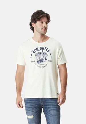 COL ROND AVEC LOGO RULES - T-shirt imprimé - blanc
