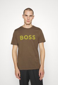 BOSS THINKING - T-shirt estampada - dark green