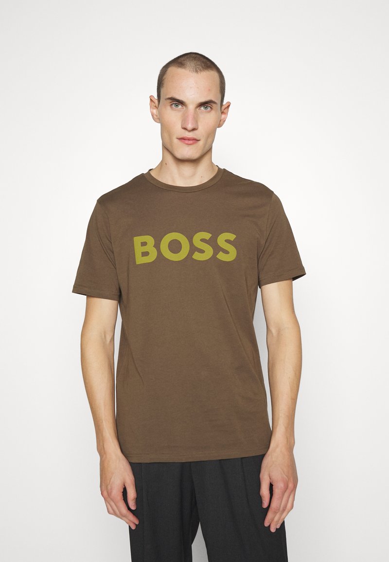 BOSS THINKING - T-shirt estampada - dark green