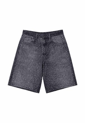 Project X Paris, BERMUDA EN DENIM À STRASS - Shorts di jeans - gris foncé