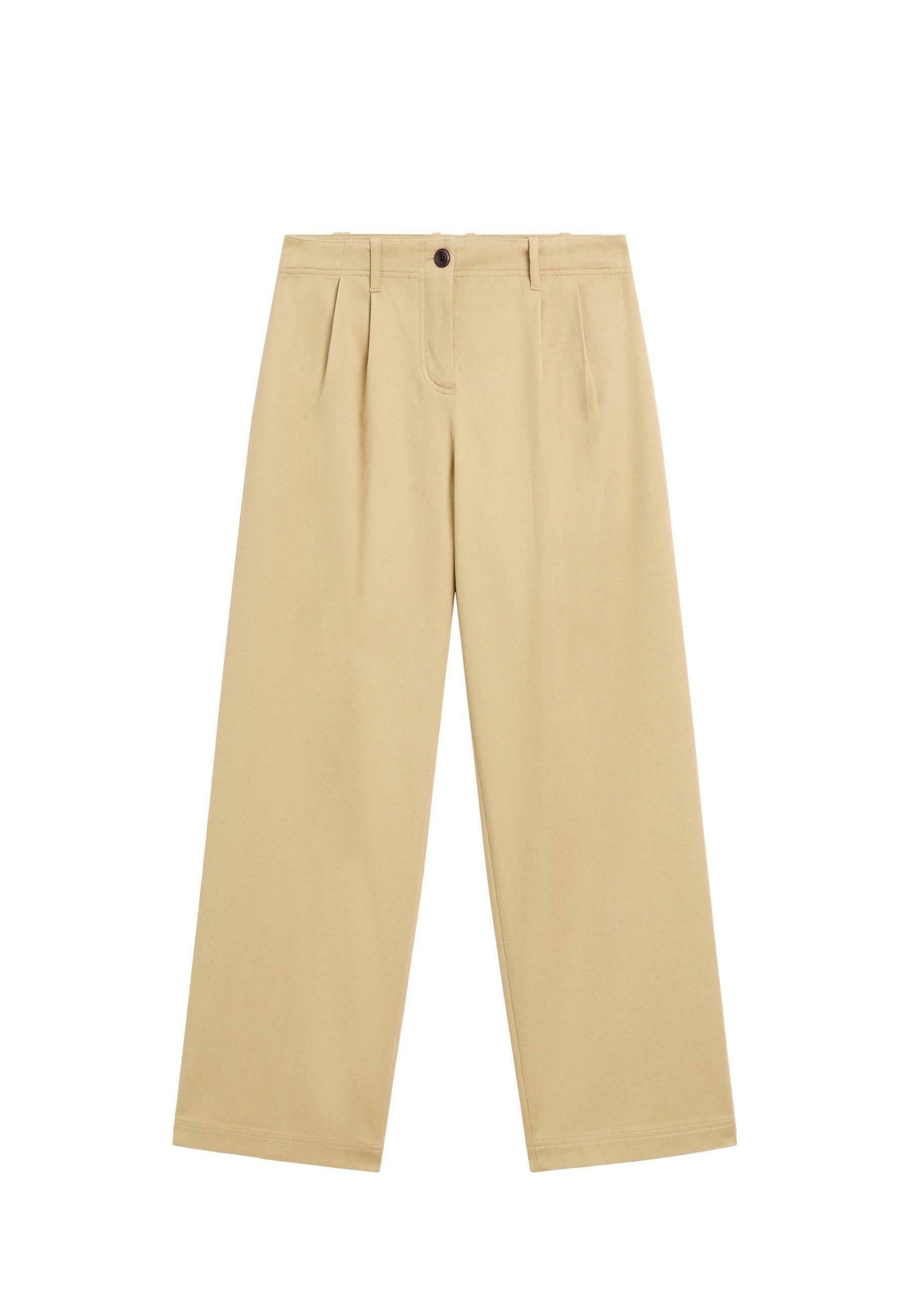 Massimo Dutti WIDE-LEG WITH DARTED DETAIL - Trousers - camel