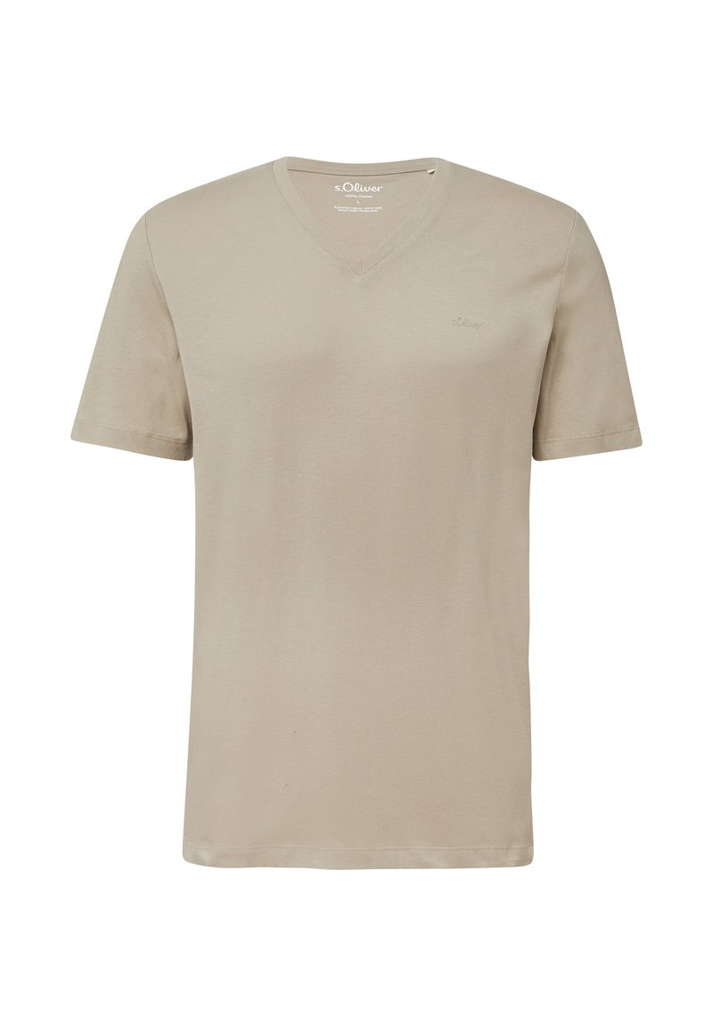 s.Oliver M GRILL-MOTIV - T-shirt con stampa - grau meliert/grigio scuro - Zalando