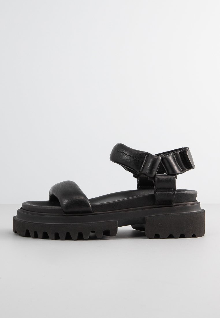 AllSaints Sandalen met plateauzool zwart