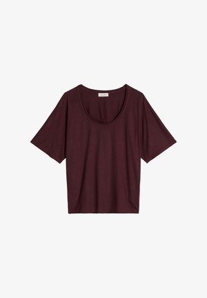 Marc O'Polo, MARC O'POLO T-SHIRT REGULAR AUS FEINEM SLUB-JERSEY - T-shirt basique - black cherry