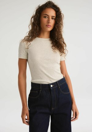 Diverse, NADIANKA 265 B - Basic T-shirt - beż melanż