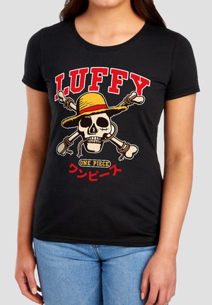 NETFLIX, ONE PIECE LUFFY COLLEGIC SKULL - Print T-shirt - black