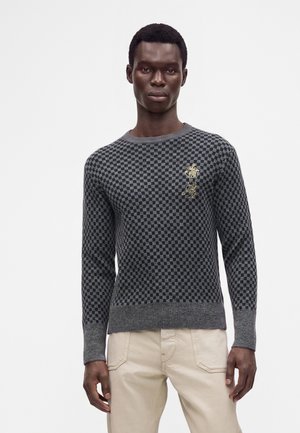 Vivienne Westwood, Pullover - grey melange/navy