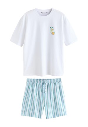 Next REGULAR FIT - GRAPHIC SHORT SLEEVE  SET   - Nachtwäsche Set - white