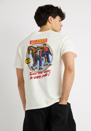 RELAXED FIT TEE - T-shirt imprimé - egret