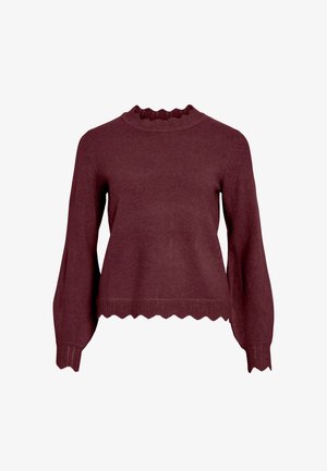 VILA, VINIKOLINA O NECK - Strickpullover - rot