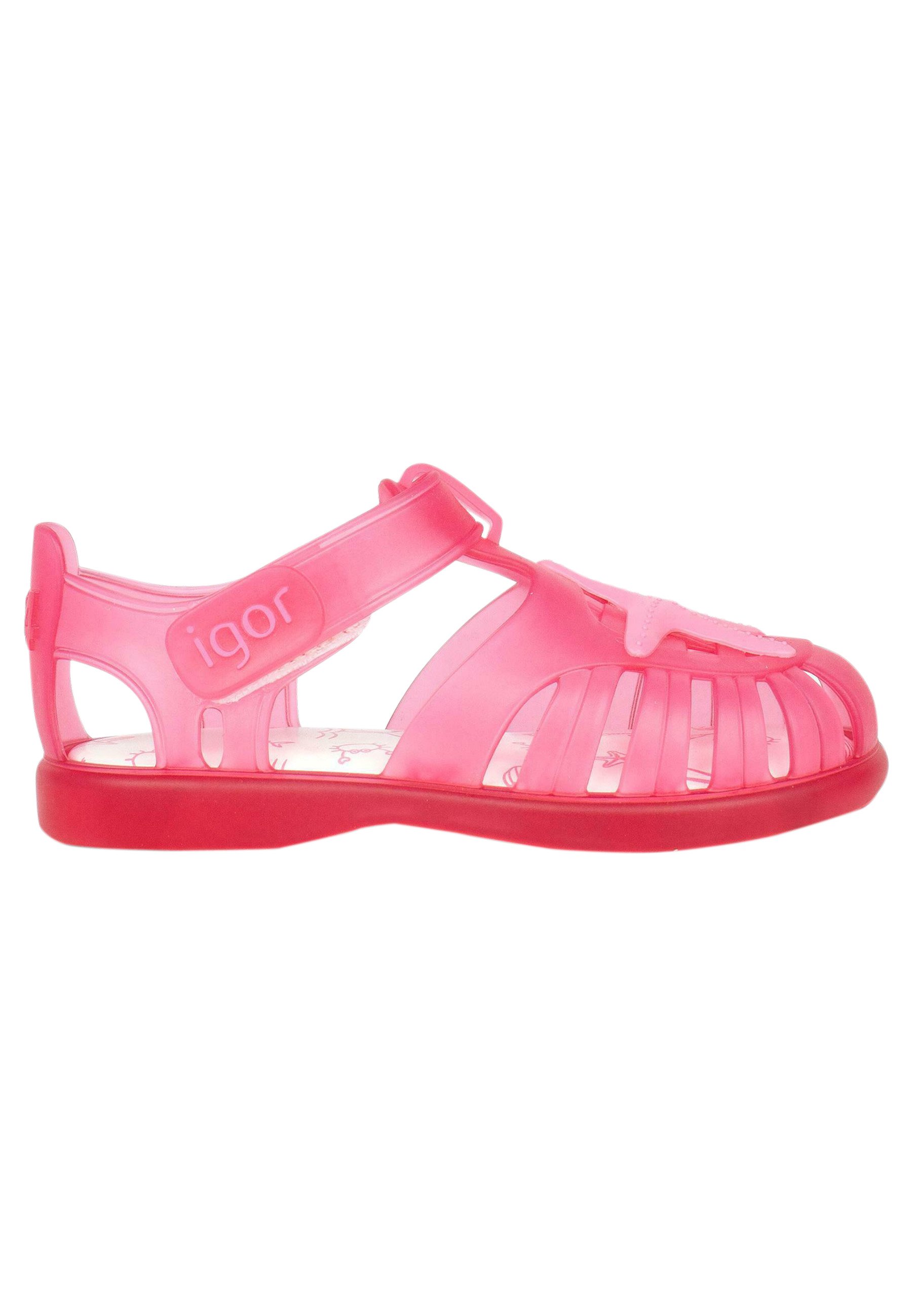 Pisamonas ADHERENTE - Sandalias - fucsia/fucsia jaspeado - Zalando.es