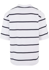 Urban Classics OVERSIZED SLEEVE MODERN STRIPE - T-shirts med print - white navy