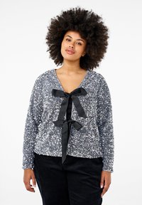 Zizzi MIT BINDEDETAILS - Blouse - silver