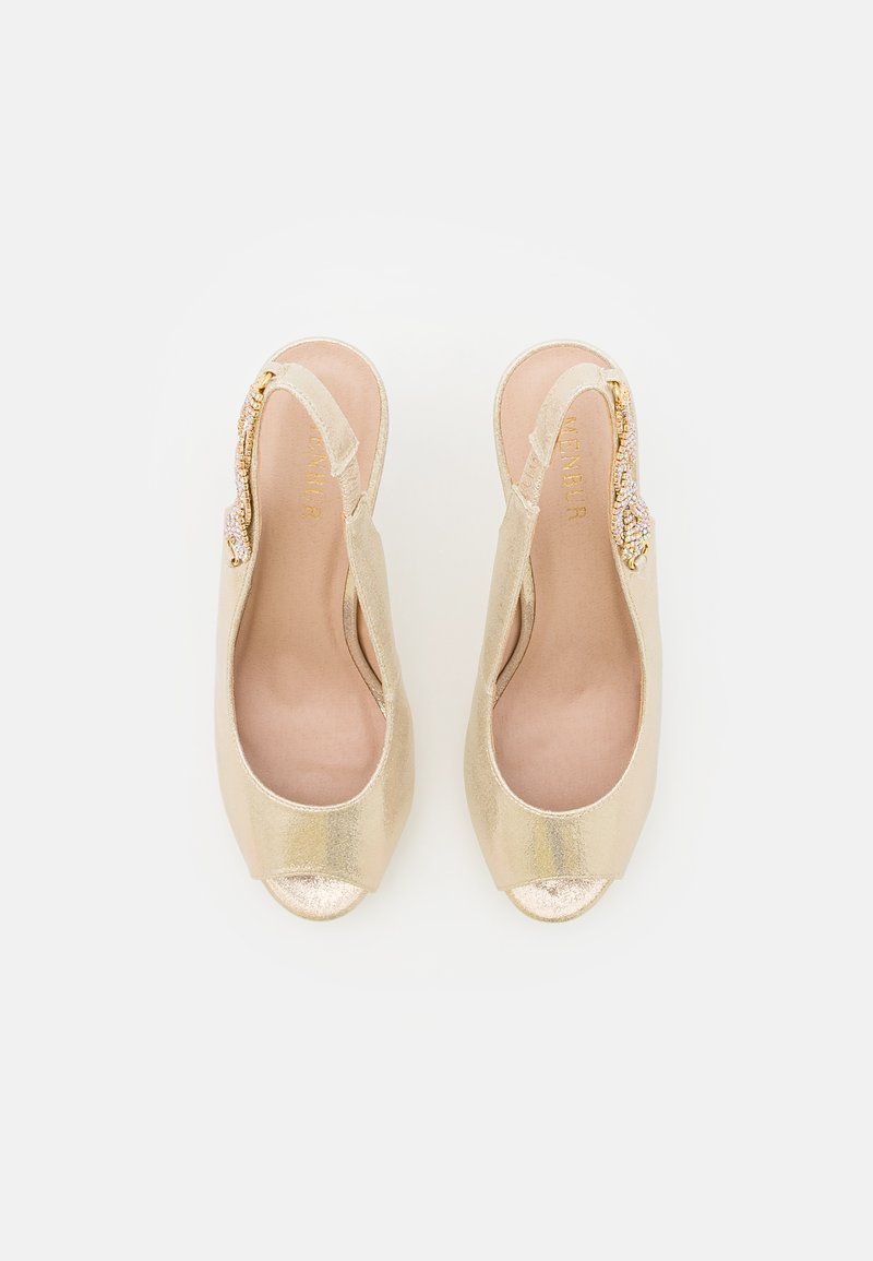 Damen Pumps | Menbur Plateaupumps gold/goldfarben - LD61396 Damen Pumps | Menbur Plateaupumps gold/goldfarben - LD61396