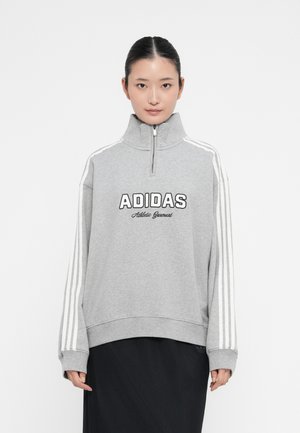 QUARTER ZIP - Melegítőfelső - medium grey heather