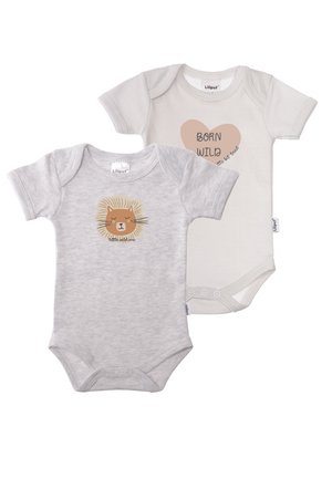 IM 2 PACK BORN WILD - Body - grau melange/grau gestreift