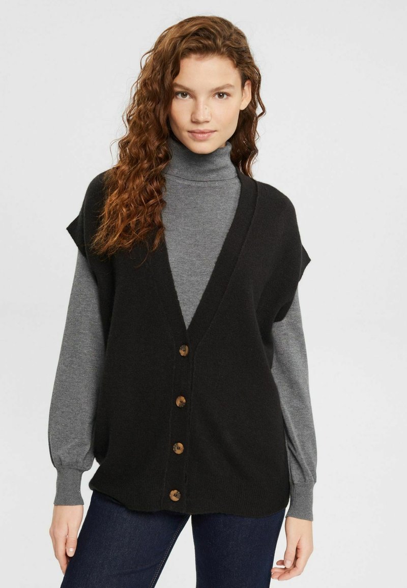 Esprit ÄRMELLOSER Vest black/zwart Zalando.nl