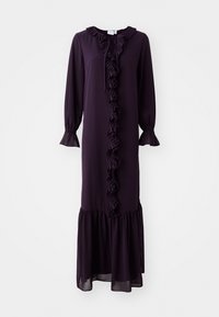 VIMODESTY V NECK FRILL DRESS - Maxi dress - plum perfect