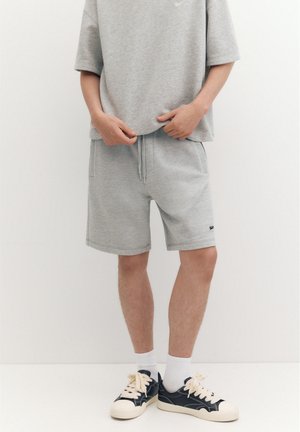 PULL&BEAR JOGGER LOGO - BERMUDA SHORTS - Pantalon de survêtement - light grey
