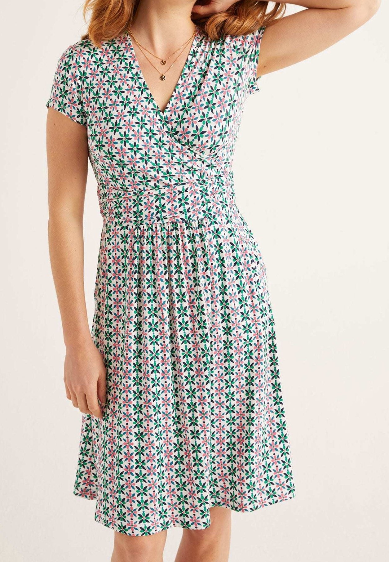 strapless open back dress Girls Farm Dress Tractor Appliqué | Pink Long Sleeve Dress main image 1