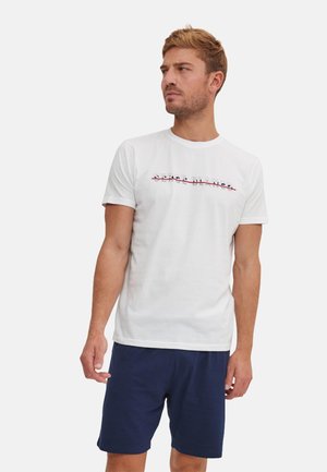 ENSEMBLE COURT COL ROND - Pyjama - blanc