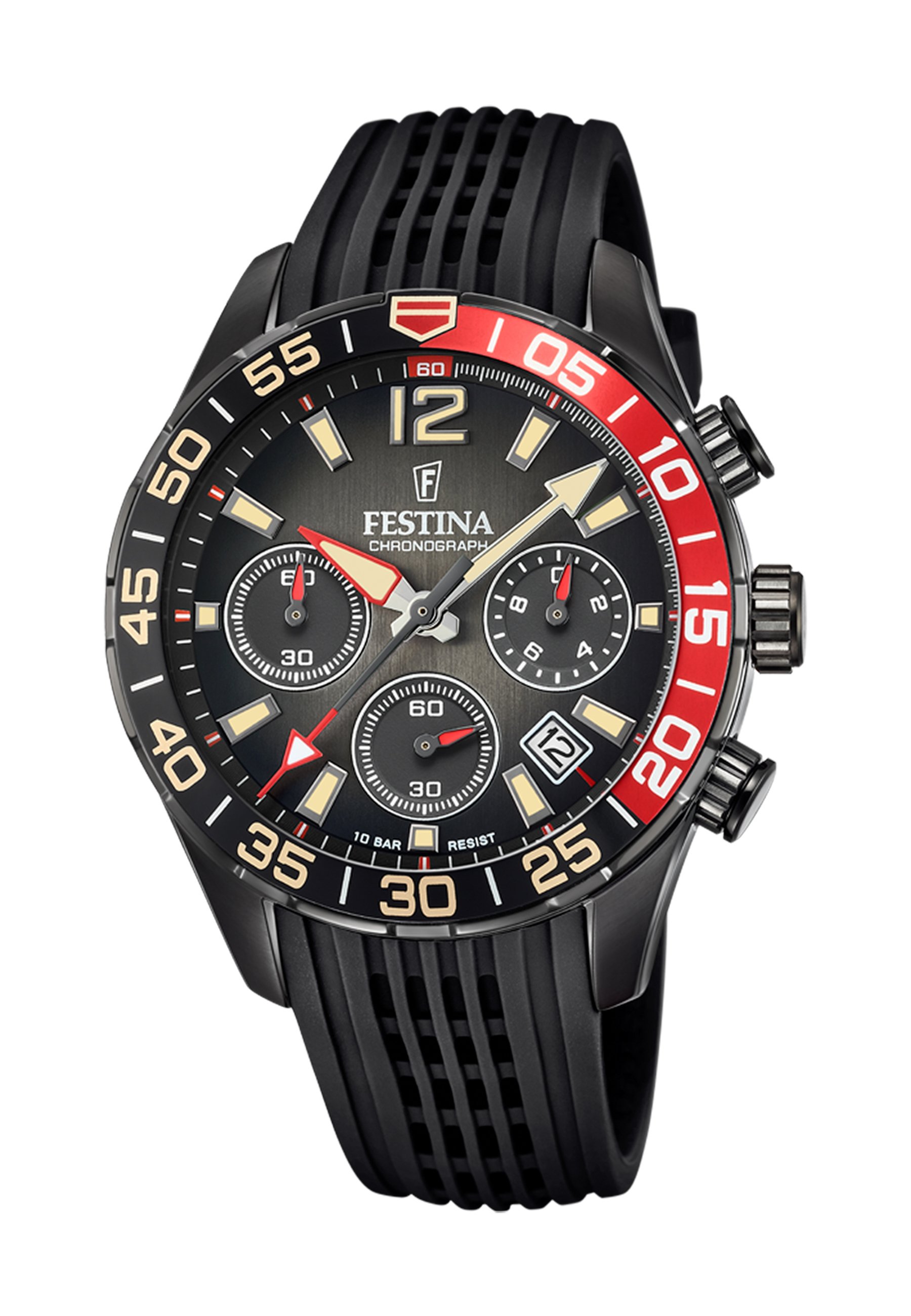 Festina Cronografo - black/rosso scuro - Zalando.it