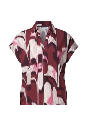 Street One, BLUSENSHIRT MIT HEMDKRAGEN UND ELASTIKSAUM - Bluse - rustic rouge