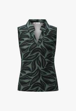 Street One, PRINTED MAT-MIX TOP W.COLLAR 325290 - Débardeur - green
